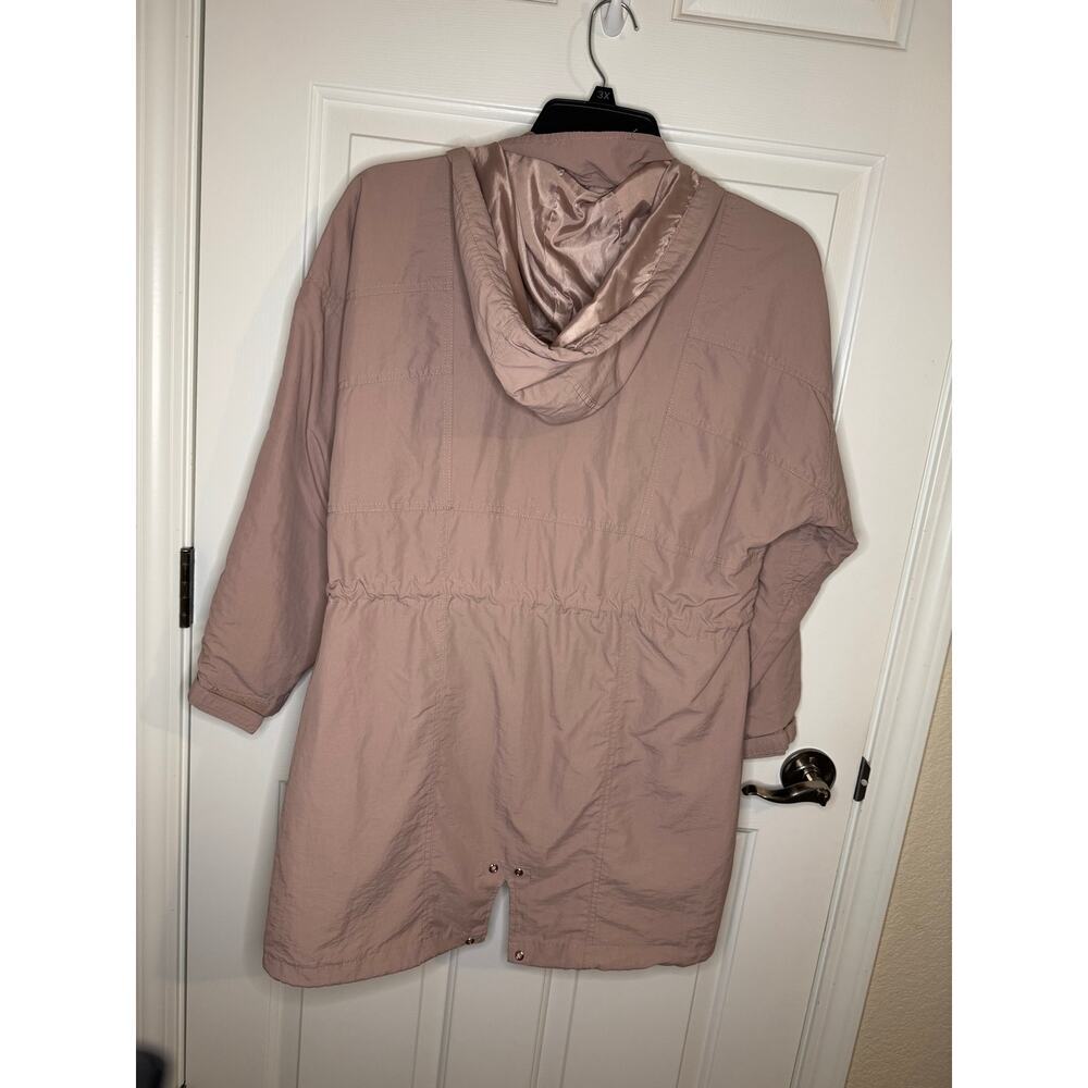 1 Sunset Lane Women's Lined Anorak Rain Jacket Windbreaker Dusty Pink Med - Picture 7 of 8